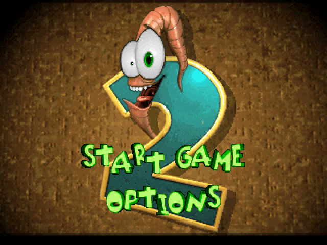 Earthworm Jim 2 title screen for Playstation